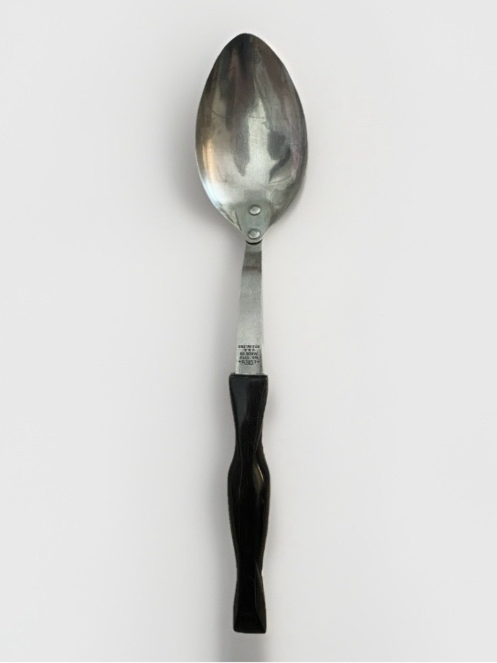 Vintage Cutco No 1712 Serving Spoon Brown Swirl Handle Stainless Steel USA EUC